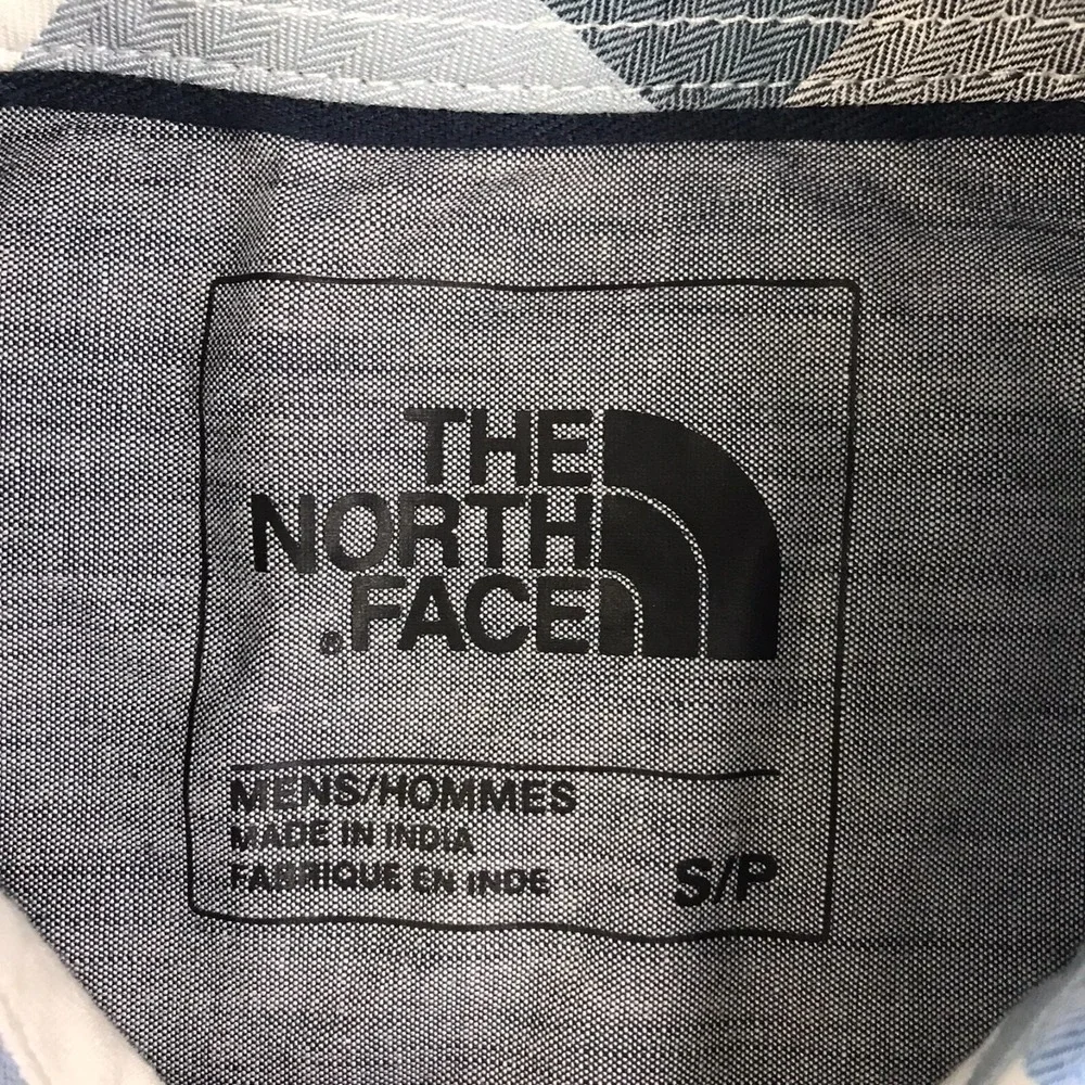 The North Face Shirt Mens S Blue Check Short Sleeve Button Up Pocket NEW‎ NWT